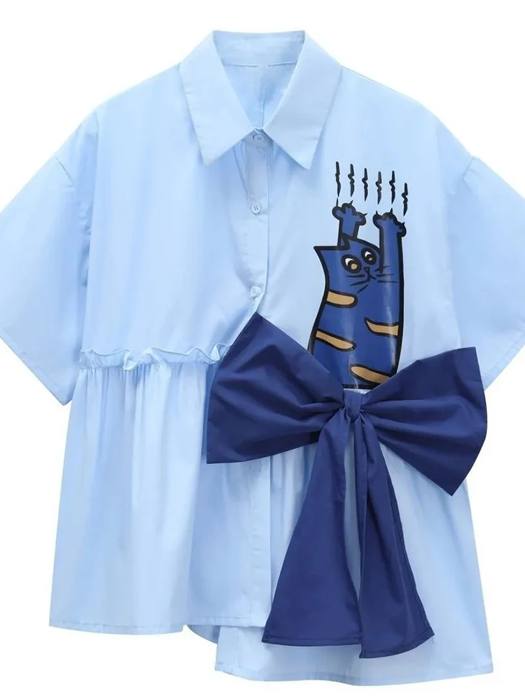 3D Printing Drawing - Zoki 3D Bow Cute Shirt Women