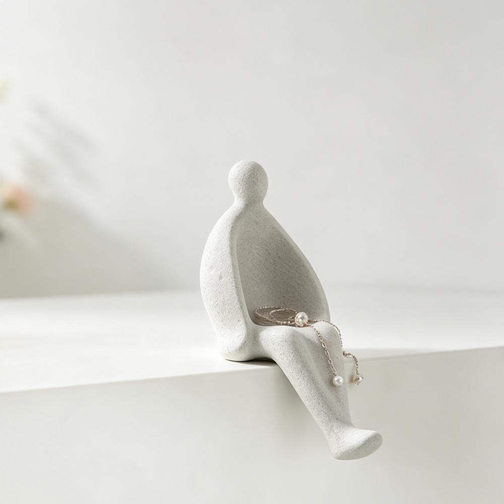 3D Printed Grey Sitting Figure - огляд і ціна 3D Printing Ring Holder
