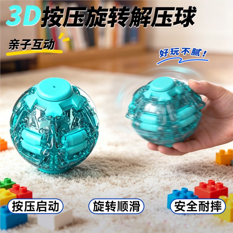Stress Relief Ball Smooth Spin - огляд і ціна 3D Printing Drawing