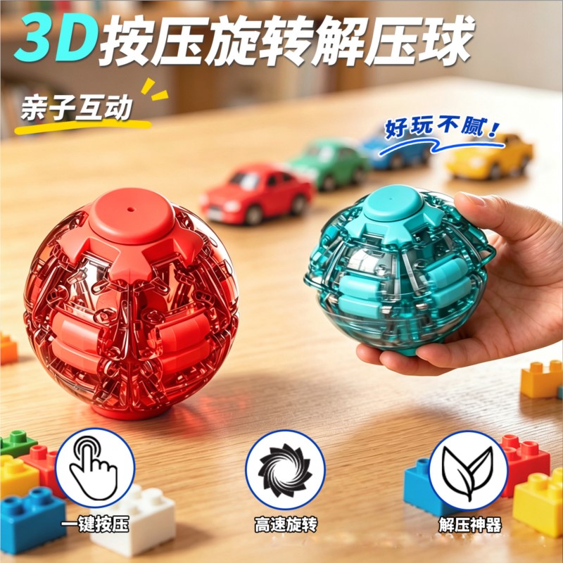 Stress Relief Ball Smooth Spin - огляд і ціна 3D Printing Drawing