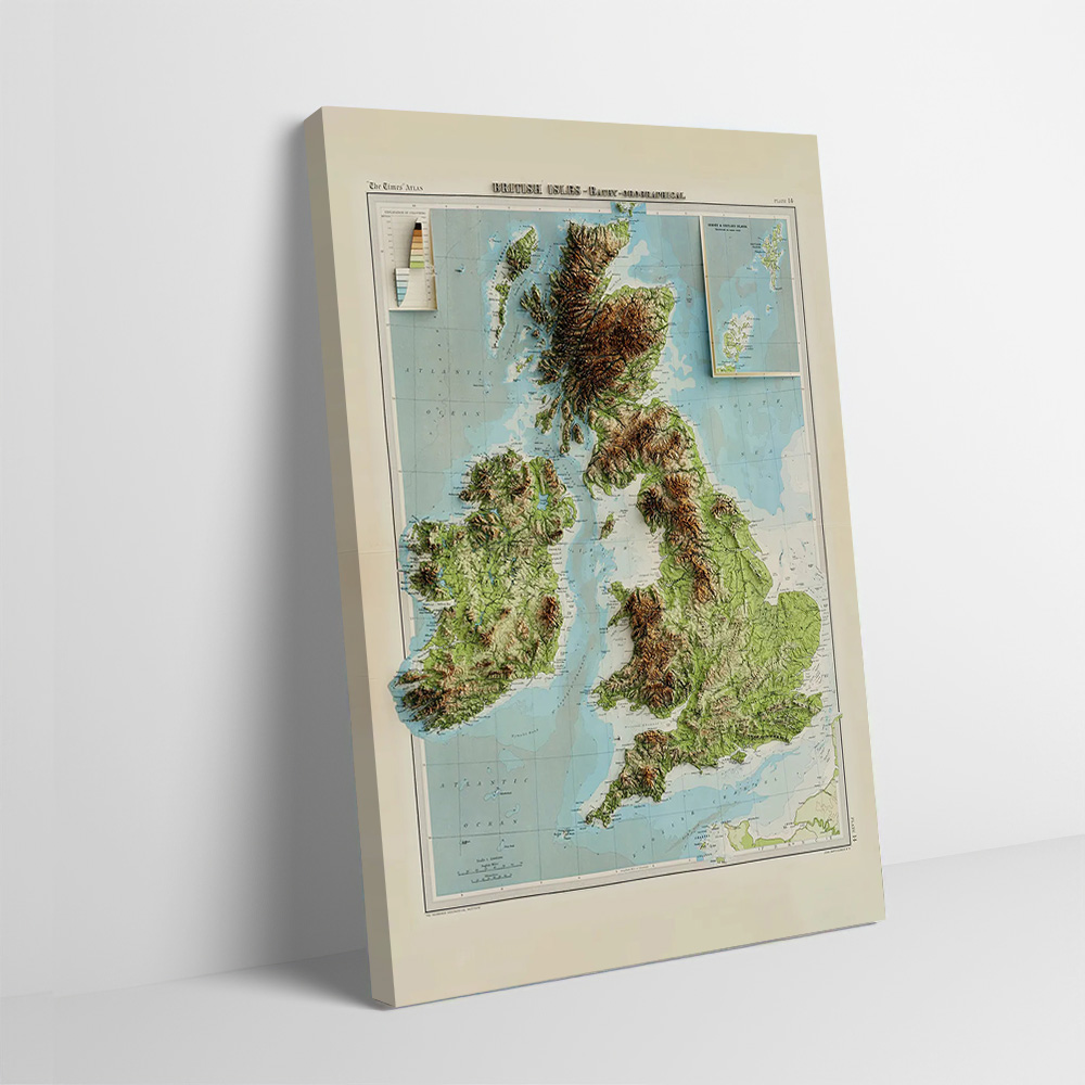 3D Relief Map of 1922 British  - огляд і ціна 3D Printing Room