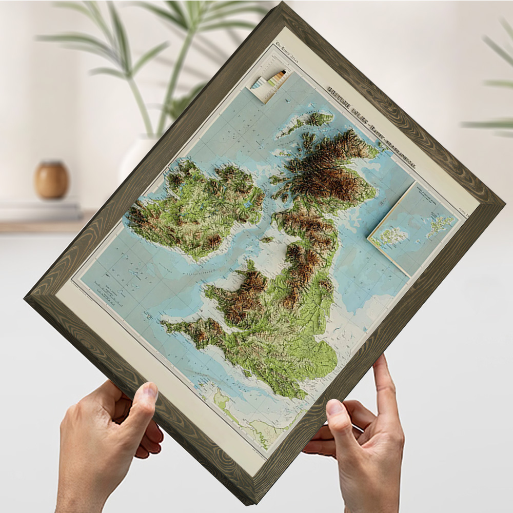 3D Relief Map of 1922 British  - огляд і ціна 3D Printing Room