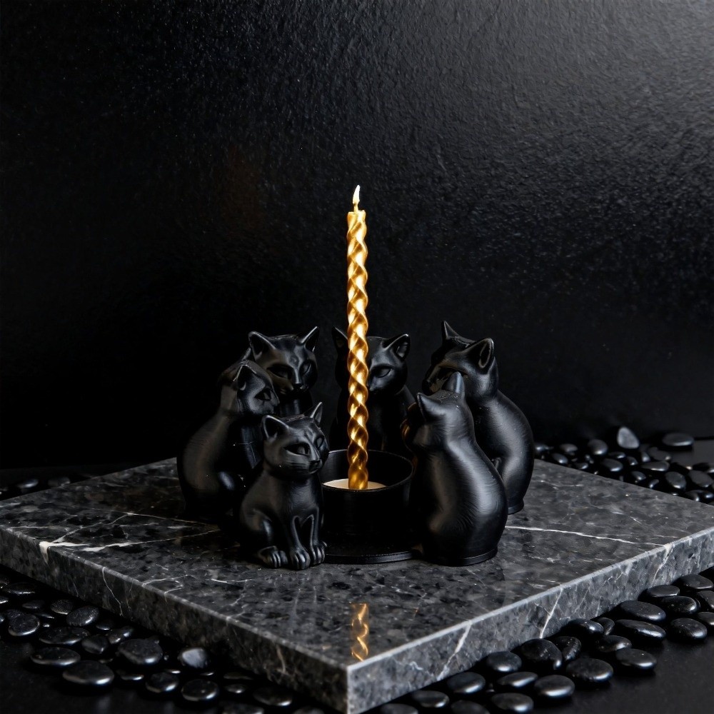 Creative Cartoon Cat Candle Ho - огляд і ціна 3D Printing Ring Holder