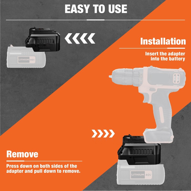 HAKSINKY Tool Battery Adapter  - огляд і ціна Black+Decker Tool Cordless
