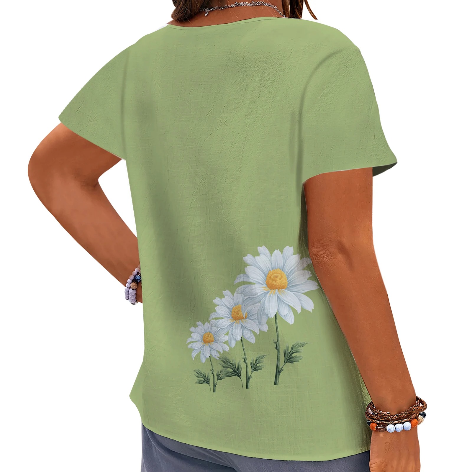 CLOOCL Daisy Floral Women T-sh - огляд і ціна 3D Printing Drawing