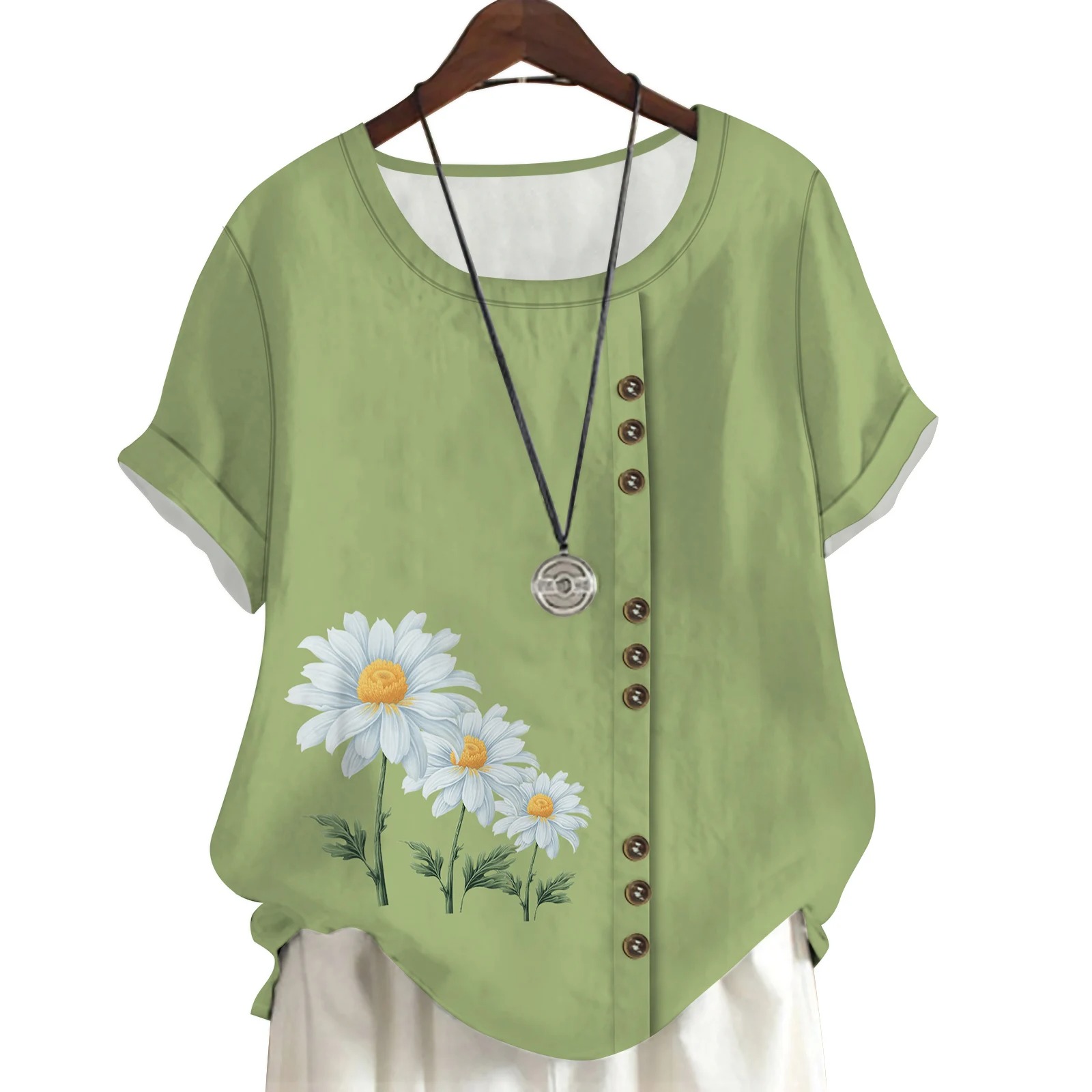 CLOOCL Daisy Floral Women T-sh - огляд і ціна 3D Printing Drawing
