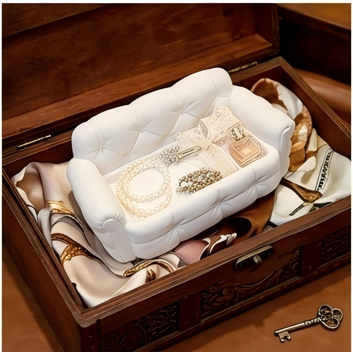 Mini Sofa Jewelry Storage Tray - огляд і ціна 3D Printing Ring Holder
