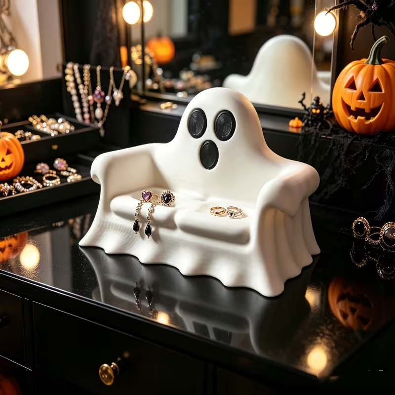 3D Printed Ghost Jewelry Holde - огляд і ціна 3D Printing Ring Holder