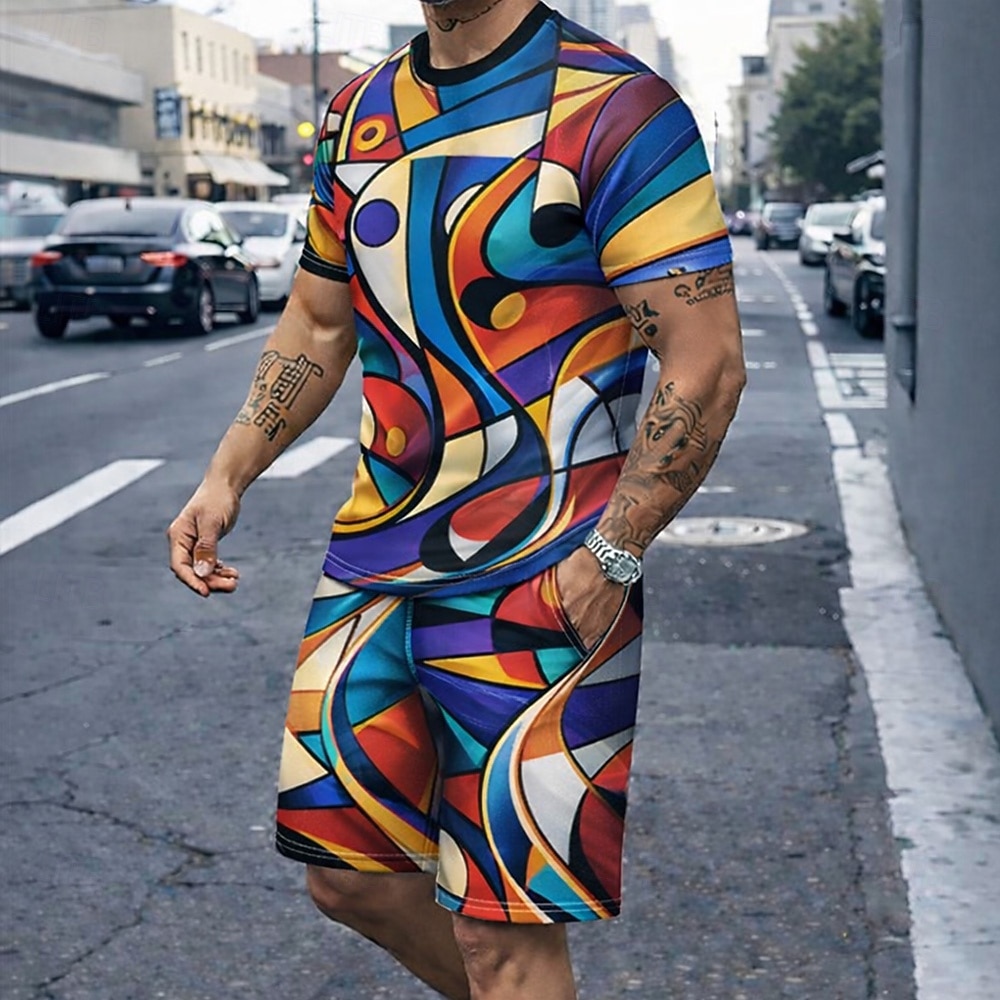 Men's 2pcs Tees Sets Summer To - огляд і ціна 3D Printing Custom