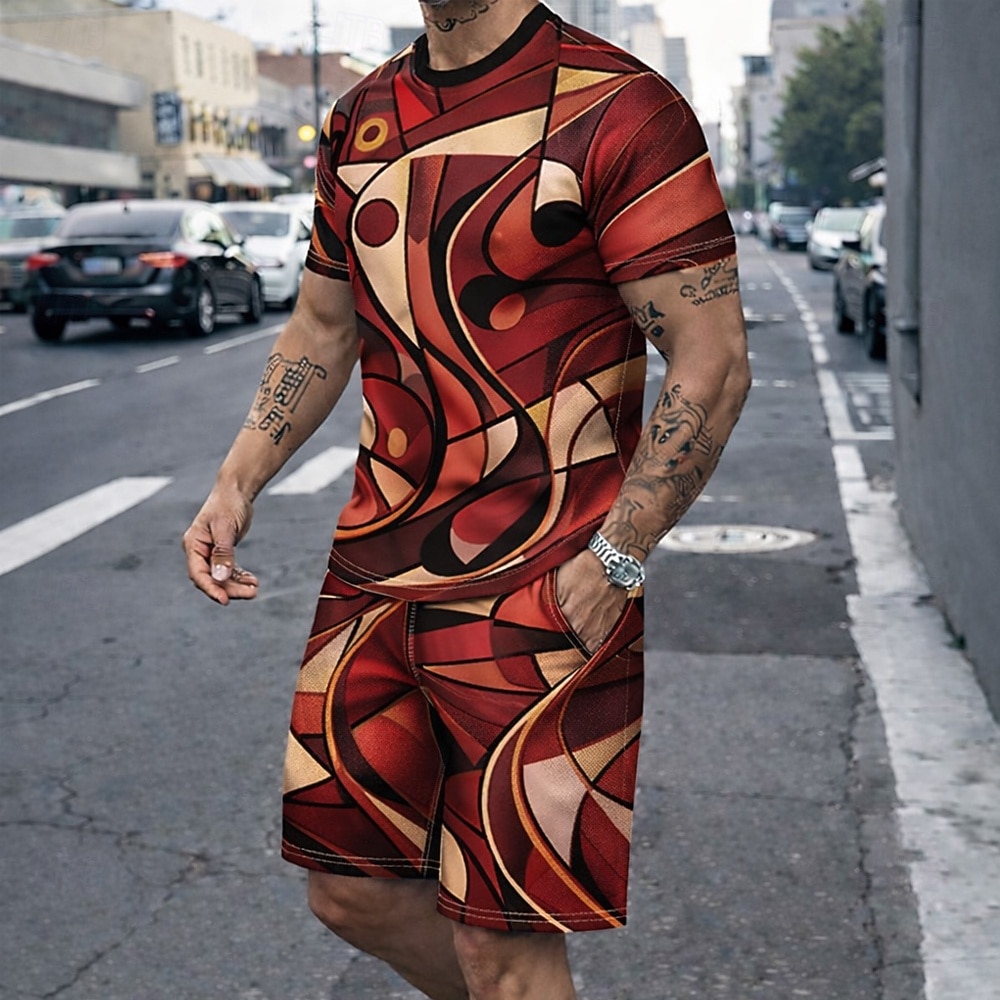 Men's 2pcs Tees Sets Summer To - огляд і ціна 3D Printing Custom