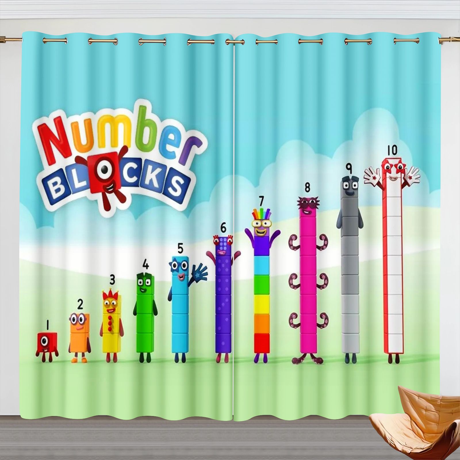Numberblocks Cartoon Curtains, - огляд і ціна 3D Printing Room