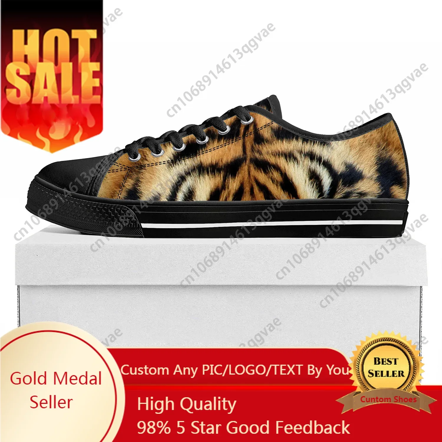 Tiger Stripe 3D Print Low Top  - огляд і ціна 3D Printing Custom