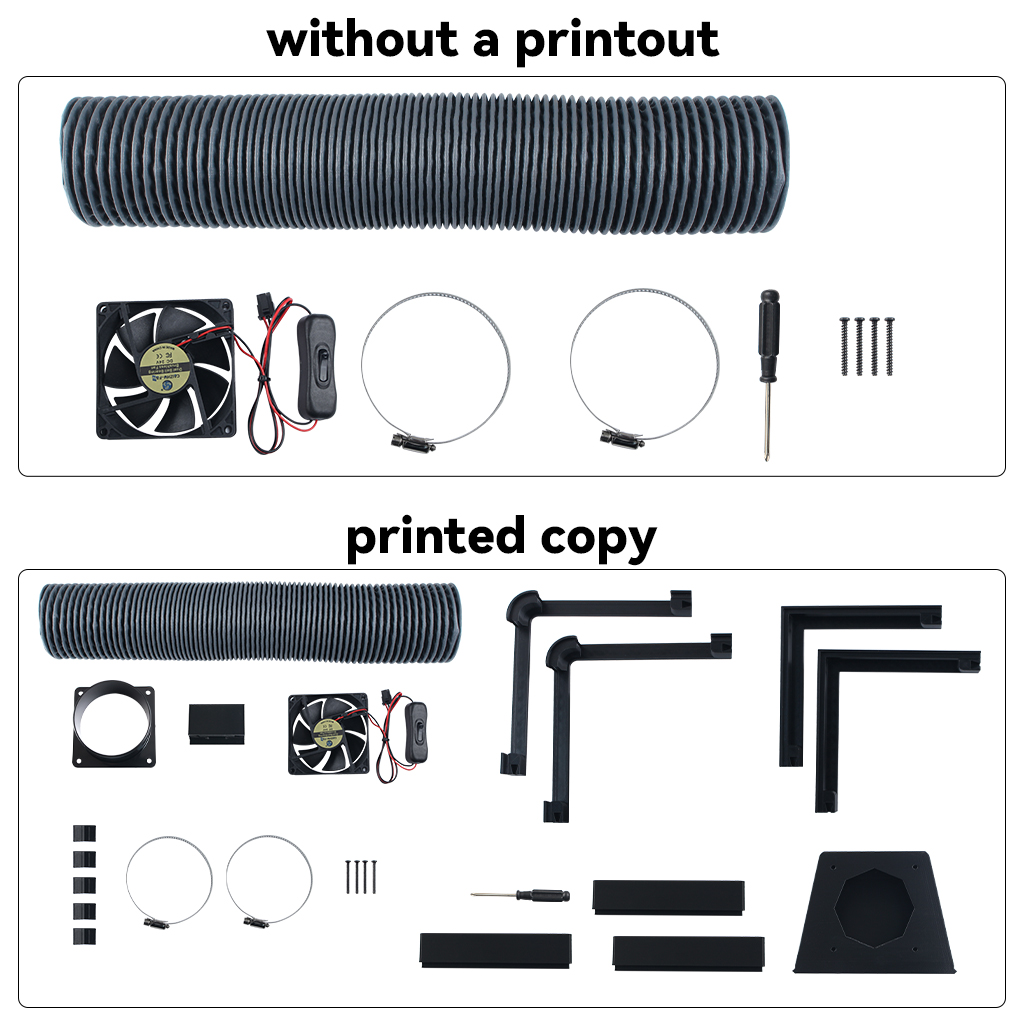 External Exhaust Fan Kit for B - огляд і ціна 3D Printing Laboratory