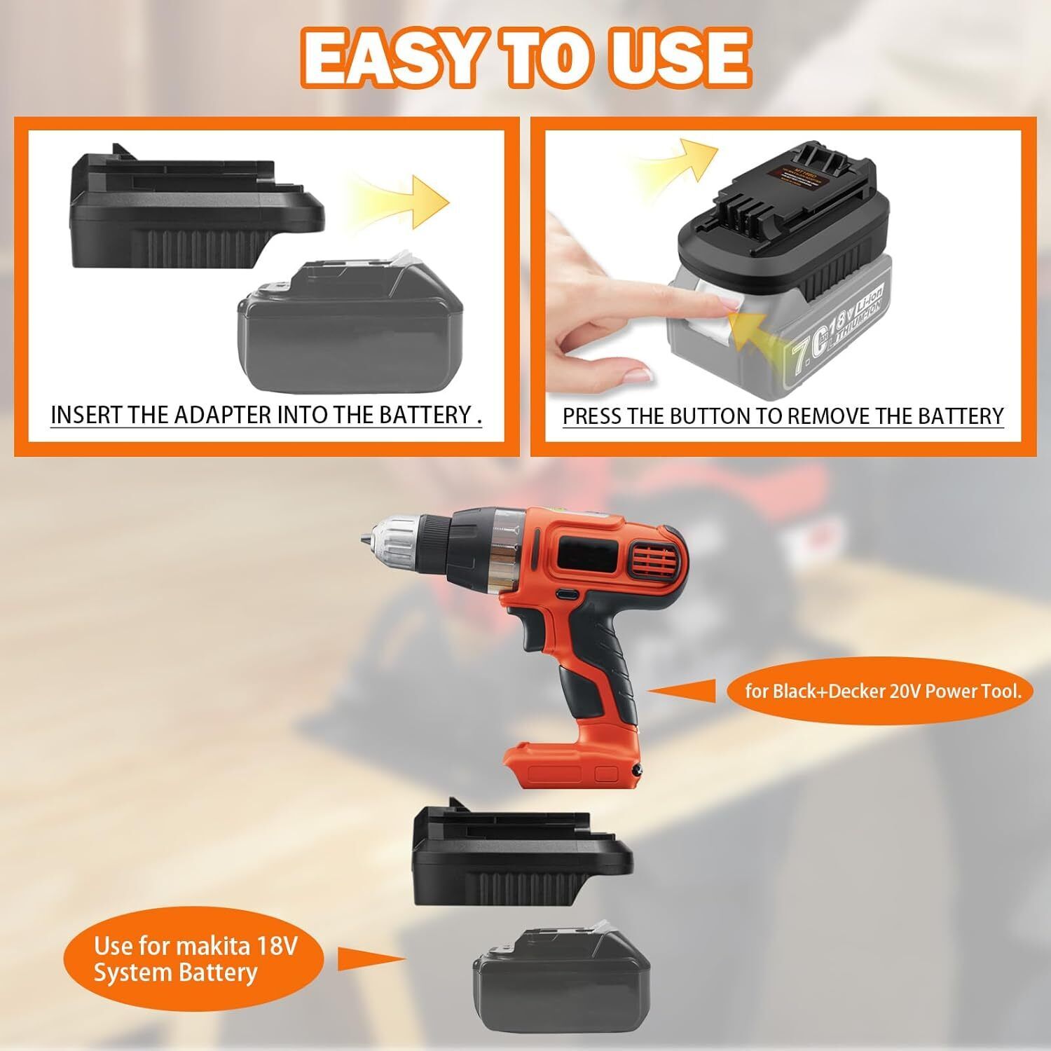 Converter for Makita to for Bl - огляд і ціна Black+Decker Tool Cordless